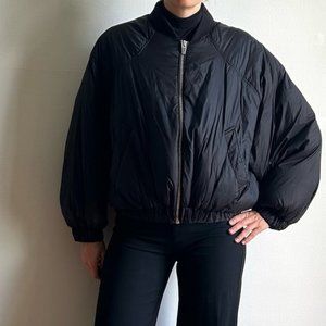 Zara Oversized Black Puffer Bomber Jacket